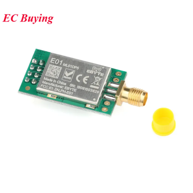 1-5 szt. E01-ML01DP5 Ebyte 20dBm 2100m SPI Moduł Transceivera Bezprzewodowego Dalekiego Zasięgu 2.4G nRF24L01P+PA+LNA ML01DP5 Antena z Ekranowaniem — zdjęcie produktu 4