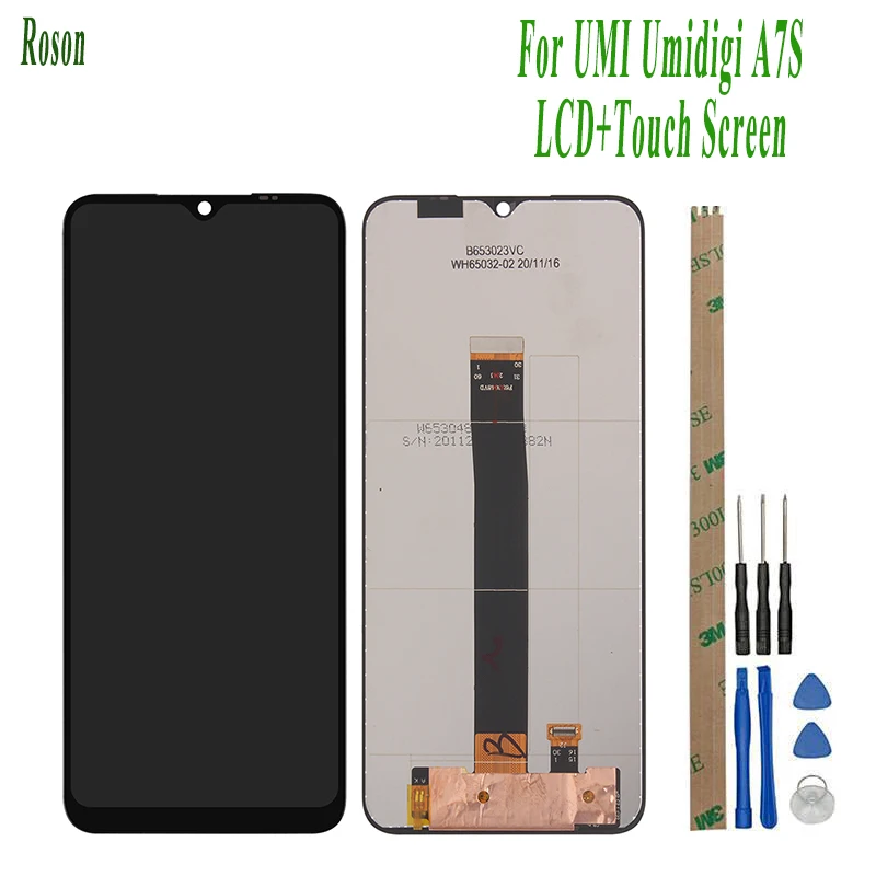 Roson для нового оригинального 6,53 дюймового сенсорного экрана + 1600X72 0 ЖК-дисплей + инструмент + 3M клейкая лента для Umi Umidigi A7S Android 10 телефон