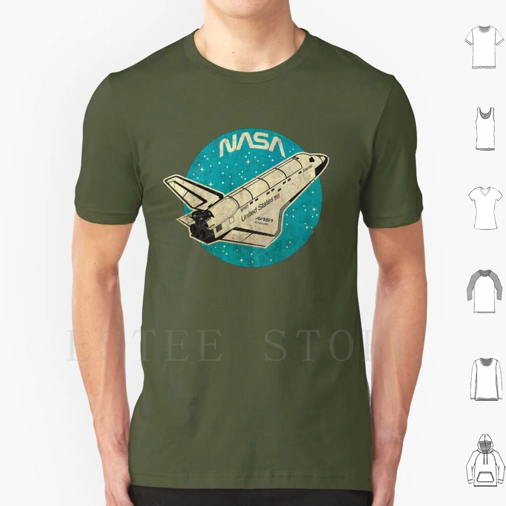 Usa Space Shuttle Time V02 T Shirt Print Cotton Space Shuttle Space Agency Rocket Vintage Emblem Vintage Space Development