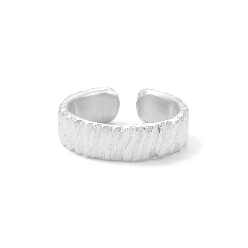 KOFSAC Vintage Thai Silver Geometric Rings For Men 925 Sterling Silver Jewelry Index Finger Open Ring Boy Party Accessories Gift