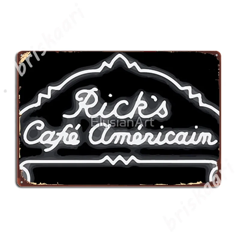 Carteles de Metal de Rick's Cafe americana, carteles de hojalata para decoración de Club, Bar, fiesta