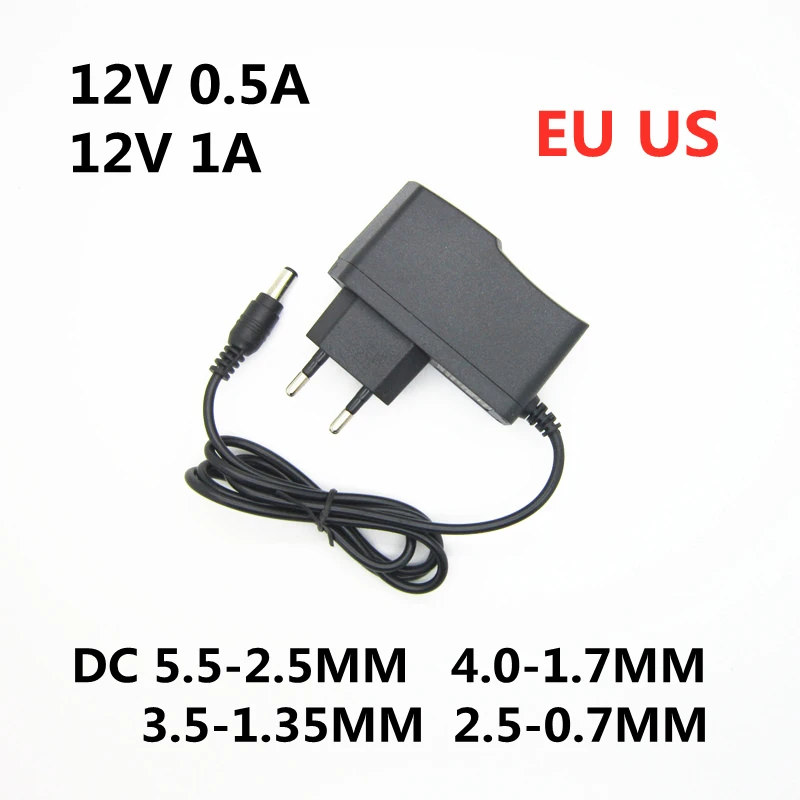 1PC AC 100-240V DC 12V 0.5A 1A 1.5A 2A 3A Converter power Adapter Charger Power Supply 12 V Volt for LED light strips EVD CCTV