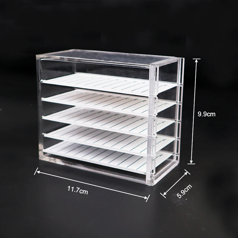 5 Layers Eyelash Storage Box Makeup Organizer False Eyelashes Glue Pallet Holders Grafting Eyelashes Extension Makeup Tool