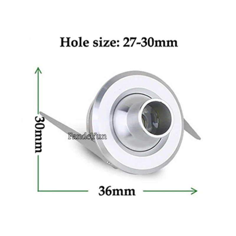 Dimmable 1W 3W Led cabinet mini spot light 110V 220v downlight 12v dc jewelry show Include Led Driver 4000K Ceiling light lamp