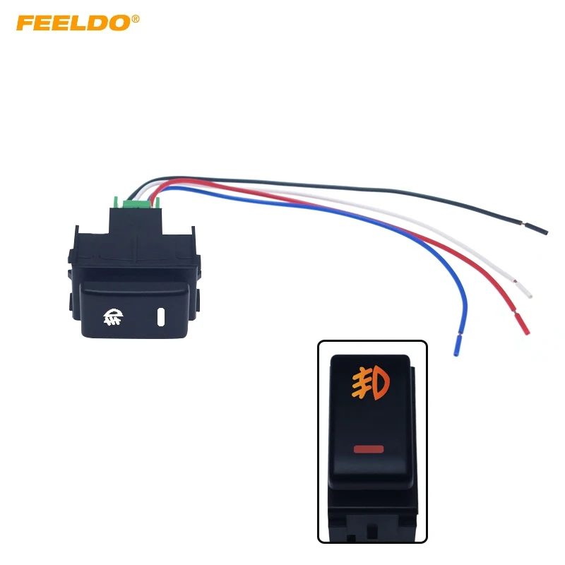 MOTOBOTS Car Fog Light Switch Working Light Switch For NISSAN Qashqai Juke Tiida Almera 5pin On-off Switch Wire Cable #HQ6137