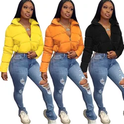 Woman Bomber Jacket Parkas Winter Clothes Women 2022 Bubble Cropped Puffer Coat Plus Size Clothing Oversized Streetwear