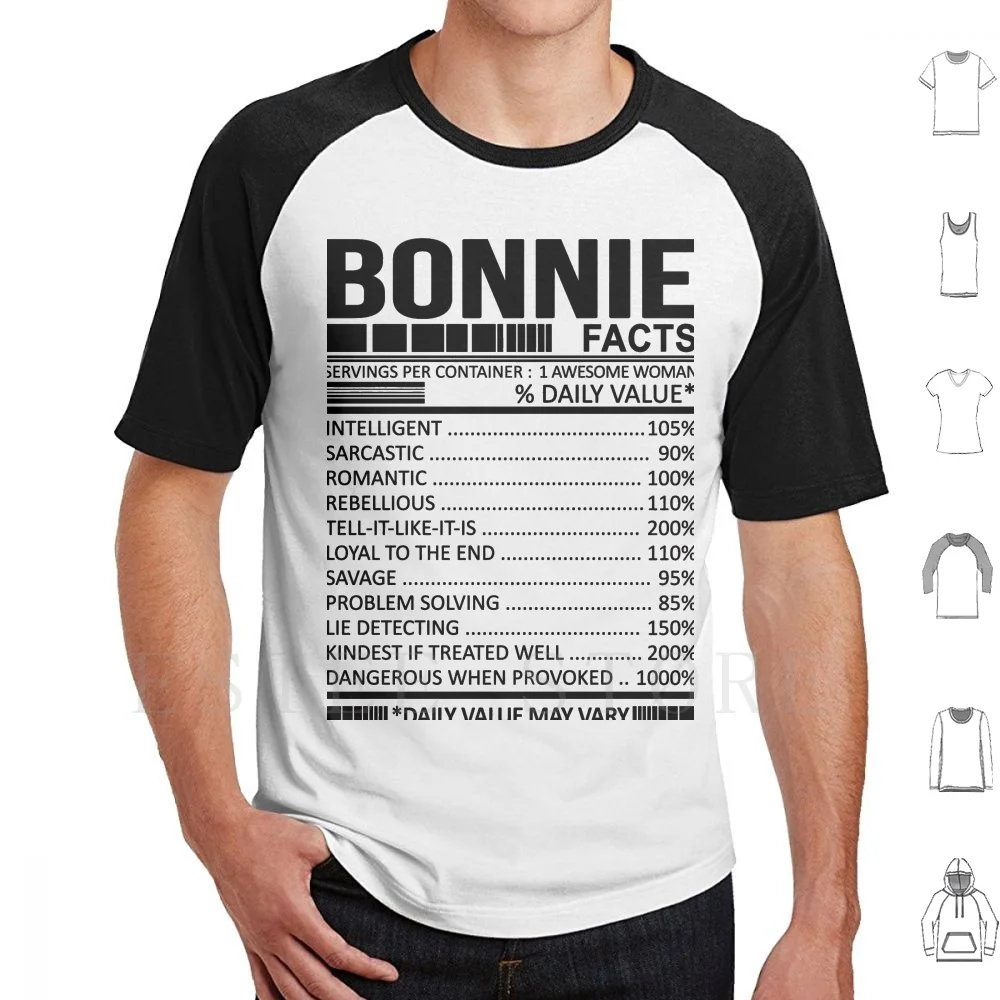 Bonnie Nutrition Facts T Shirt Men Cotton 6xl Bonnie Meaning Of Name Bonnie Meaning Of The Name Bonnie The Meaning Of Name