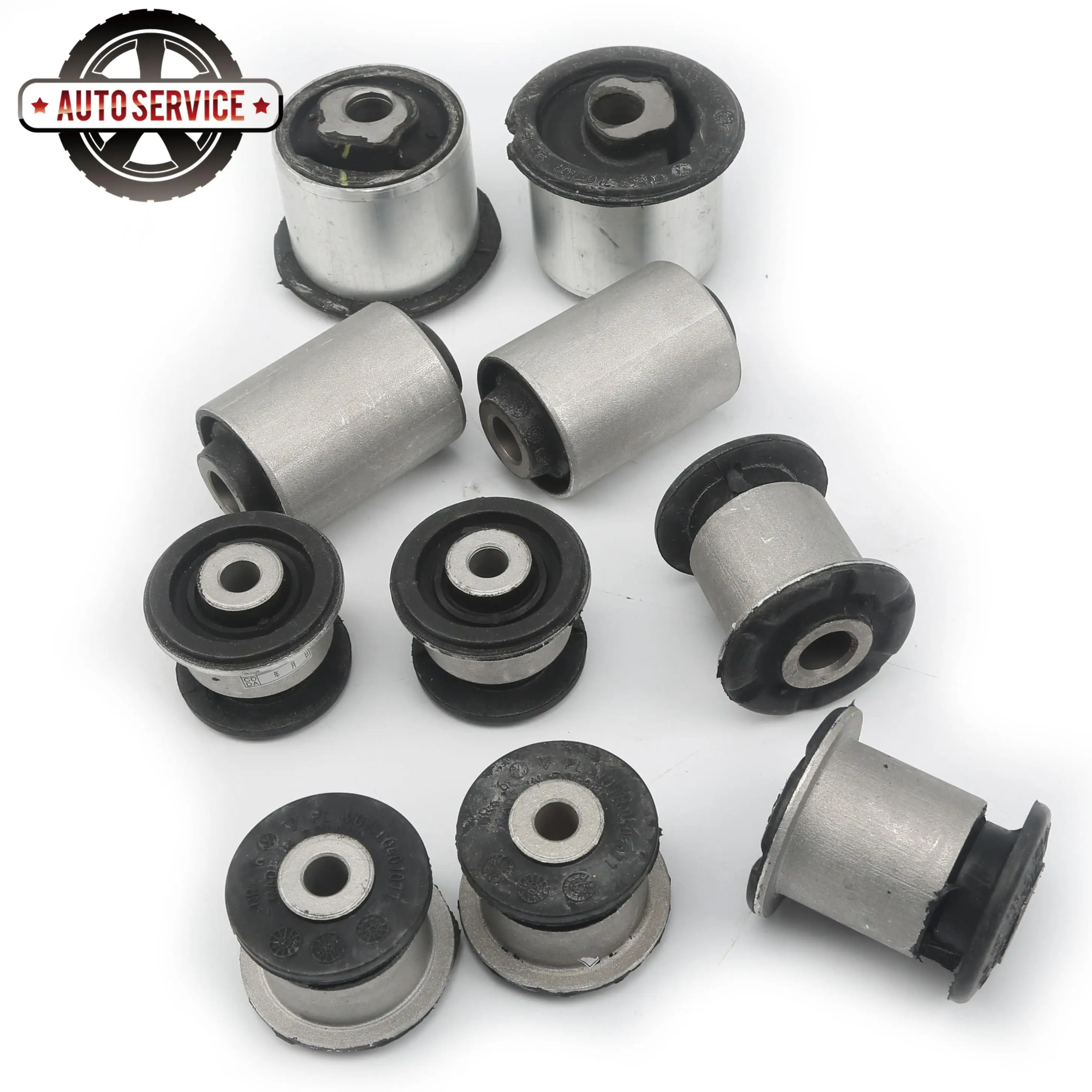 

10Pcs Rubber-Metal Suspension Bushing Kit Front Lower For Audi Q7 4L 2007-2009 VW Touareg 7L Porsche Cayenne 955 7L0407182E