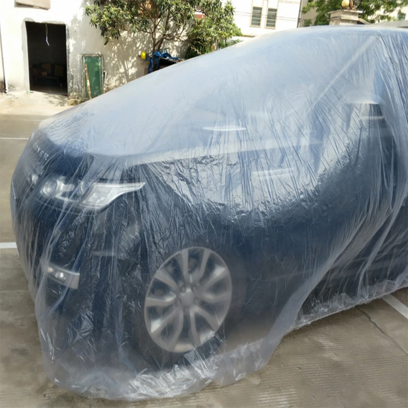 Plastic transparent pe automatic car cover waterproof