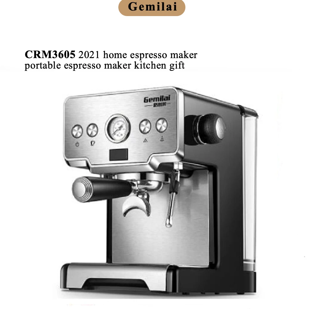 Gemilai CRM3605 2022 Home Espresso Maker Portable Espresso Maker Kitchen home use 15 bar