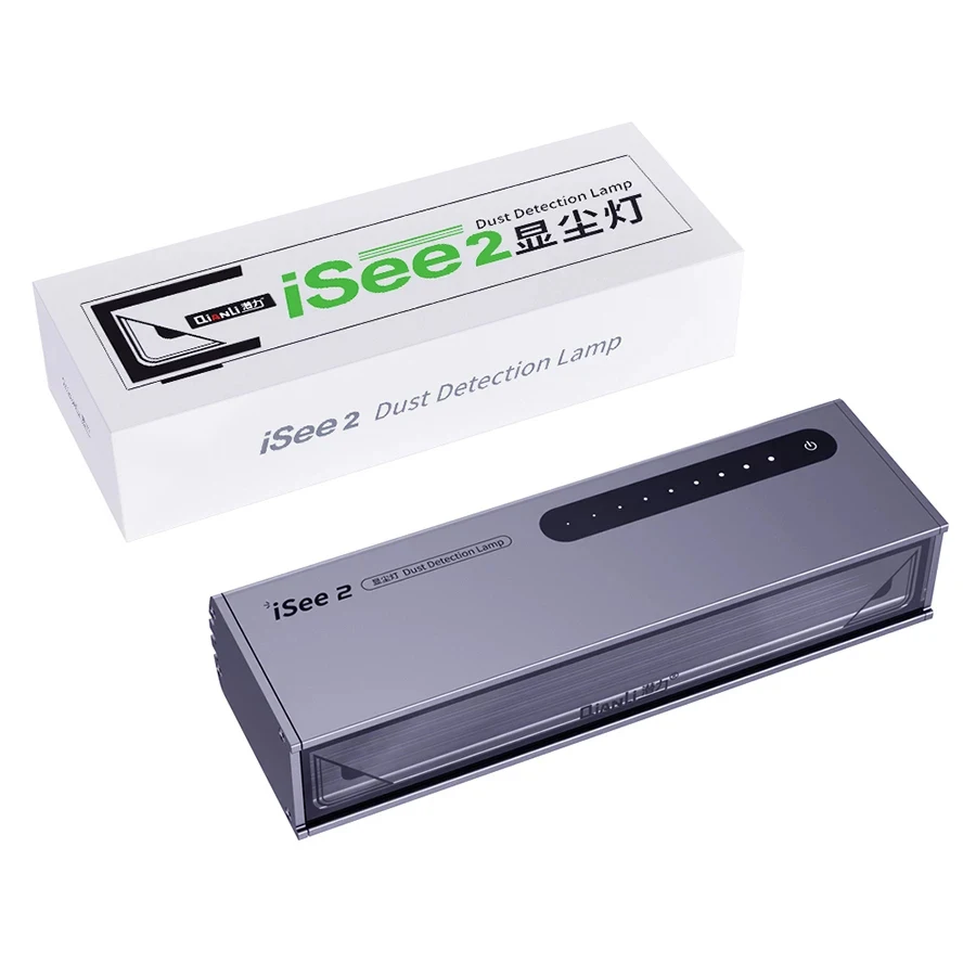 Qianli isee المهنية LED كشف الغبار مصباح بصمة خدش المراقب ضوء ل شاشة LCD الغبار اختبار الأخضر UV علاج مصباح