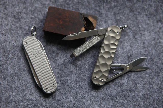 Hand Made Titanium Alloy Customs Handle Scales for 58 mm Swiss Army Classic SD Knife Scales Only Knife Not Included AliExpress