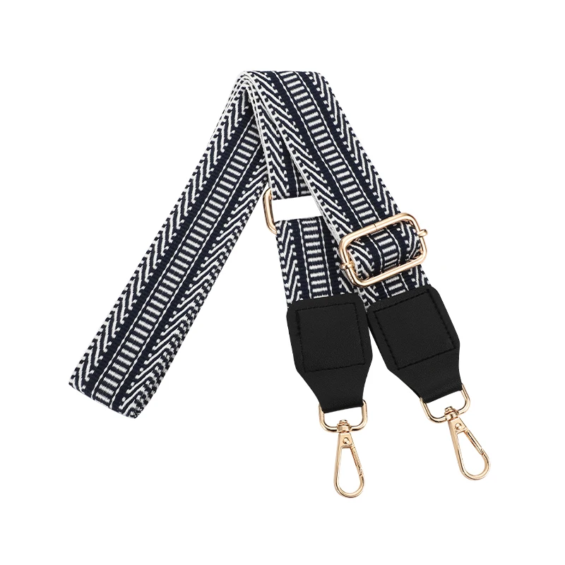 Striped Style Bag Strap Replacement Diagonal Ladies Shoulder Bag Strap Chain Accessories Adjustable Replaceable  Bag Strap