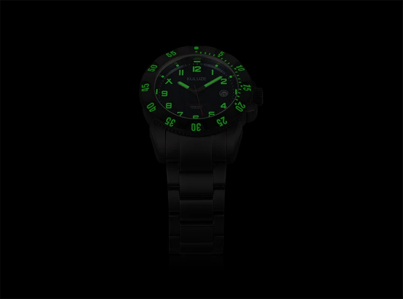 KULUZE Titanium Watch Automatic mechanical watches made in Japan Sports Men\'s Date Clock Man Military Waterproof Wrist watch
