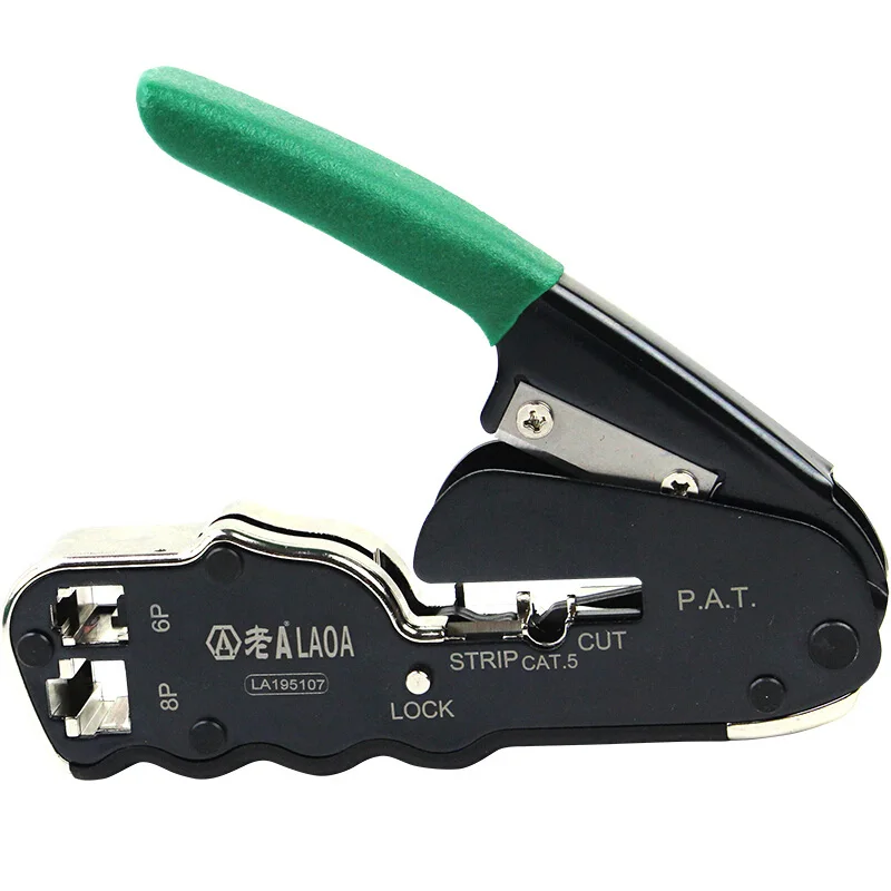 LAOA 6P/8Pคีมเครือข่ายเครือข่ายเครื่องมือแบบพกพาMultifunctional CABLE Wire Stripper CRIMPING CRIMPINGคีมเครื่องมือของขวัญกล่อง