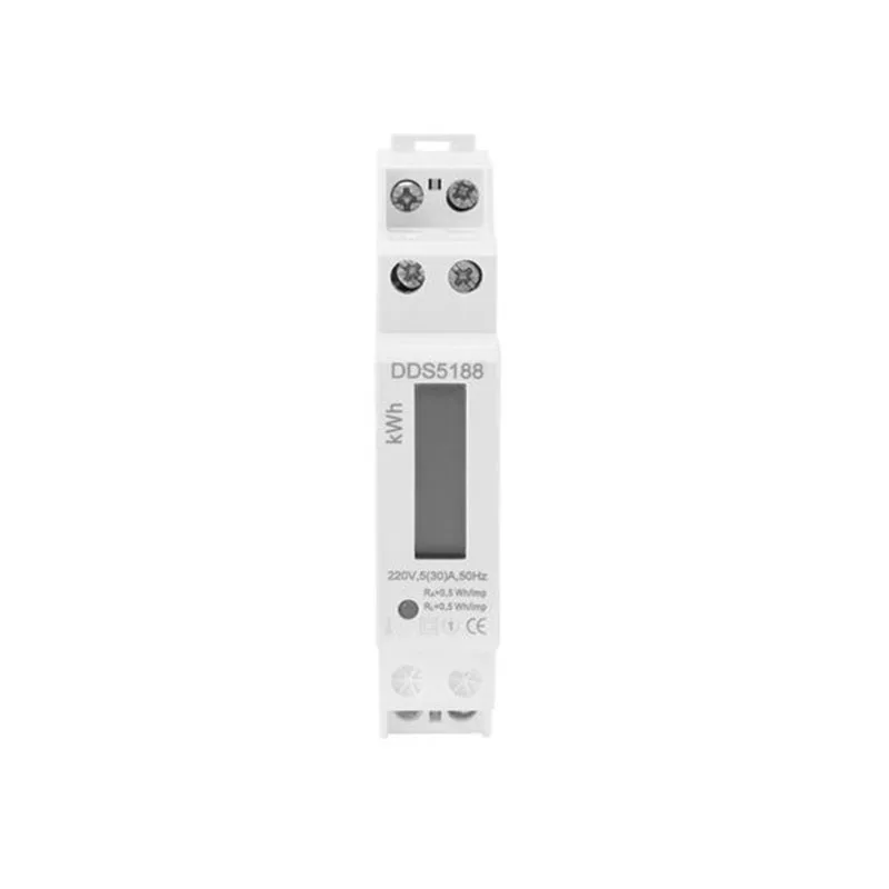 1PC KWH energy meter 5(32)A 20A LCD digital Power Consumption Watt meters AC220V Watt hour din rail energy meter single phase