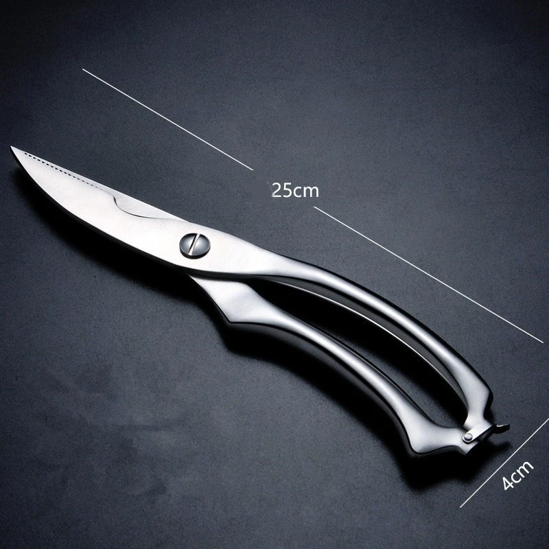 25cm(9.8\'\') Heavy Duty Stainless Steel Kitchen Gadget Shear Fish Duck Cut Poultry Chicken Bone Scissor Cutter Cook Tool