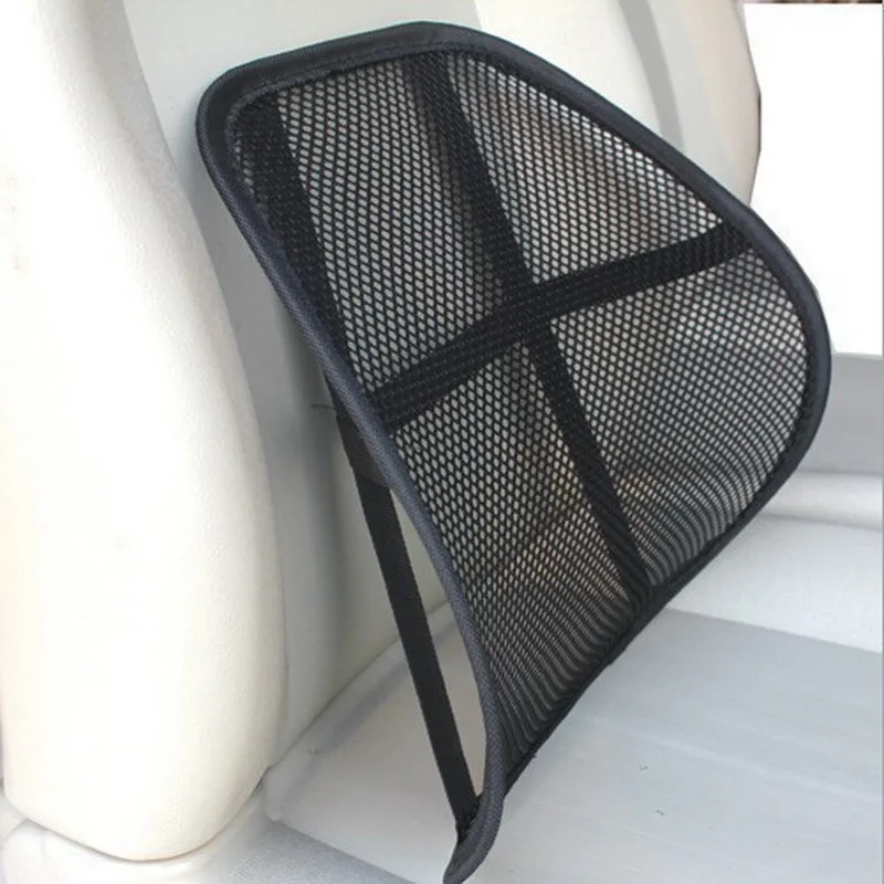 Car Seat Office Chair Massage Back Lumbar Support Mesh Ventilate Cushion Pad Black Mesh Back Lumbar for Car Driver