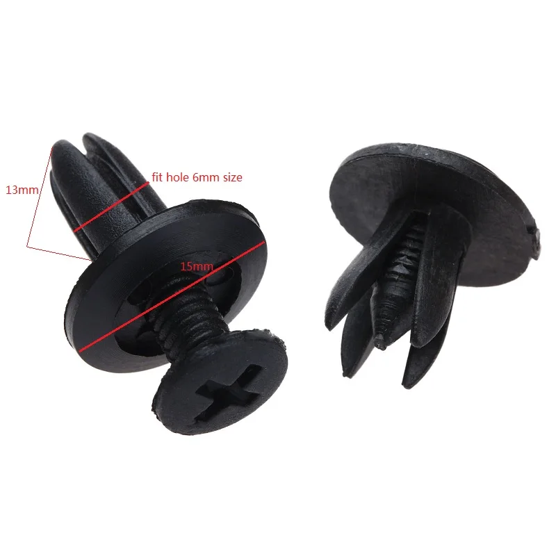 50 pièces Auto En Plastique Pare-chocs Fixations Rivet De Retenue de Type Poussoir Cache Moteur Fender Voiture garniture de porte Panneau Clip Pour Toyota