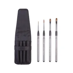 Artsecret-Juego de brochas de arte para pintura de acuarela, Set de 4 brochas de latón de pelo de SP-576, de alta calidad