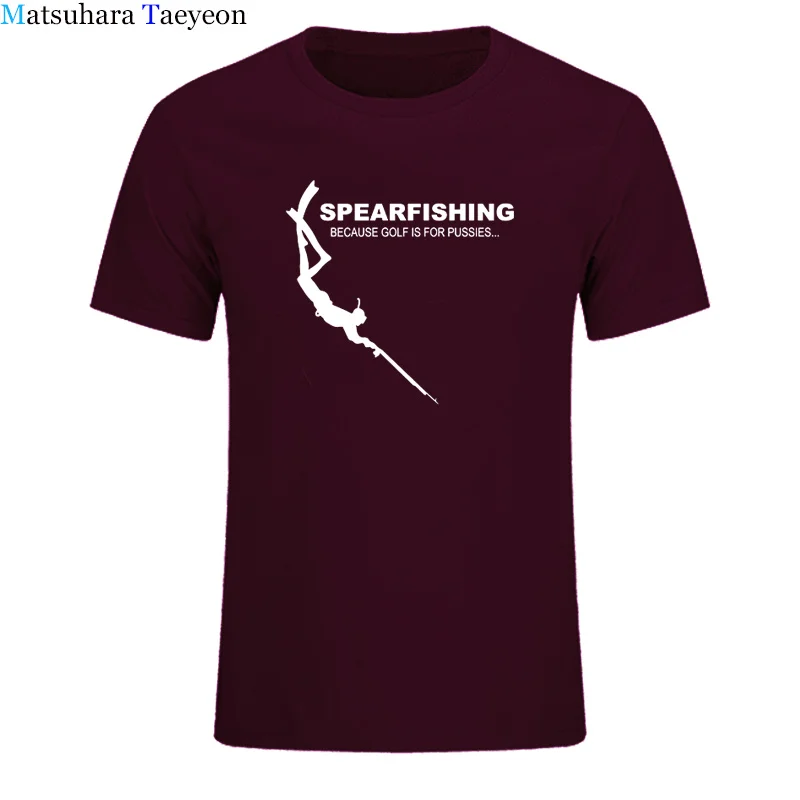 Funny Spearfishing Scuba Diver T Shirt Men Summer Cotton Harajuku Short Sleeve O Neck Streetwear T-shirt New Shirts