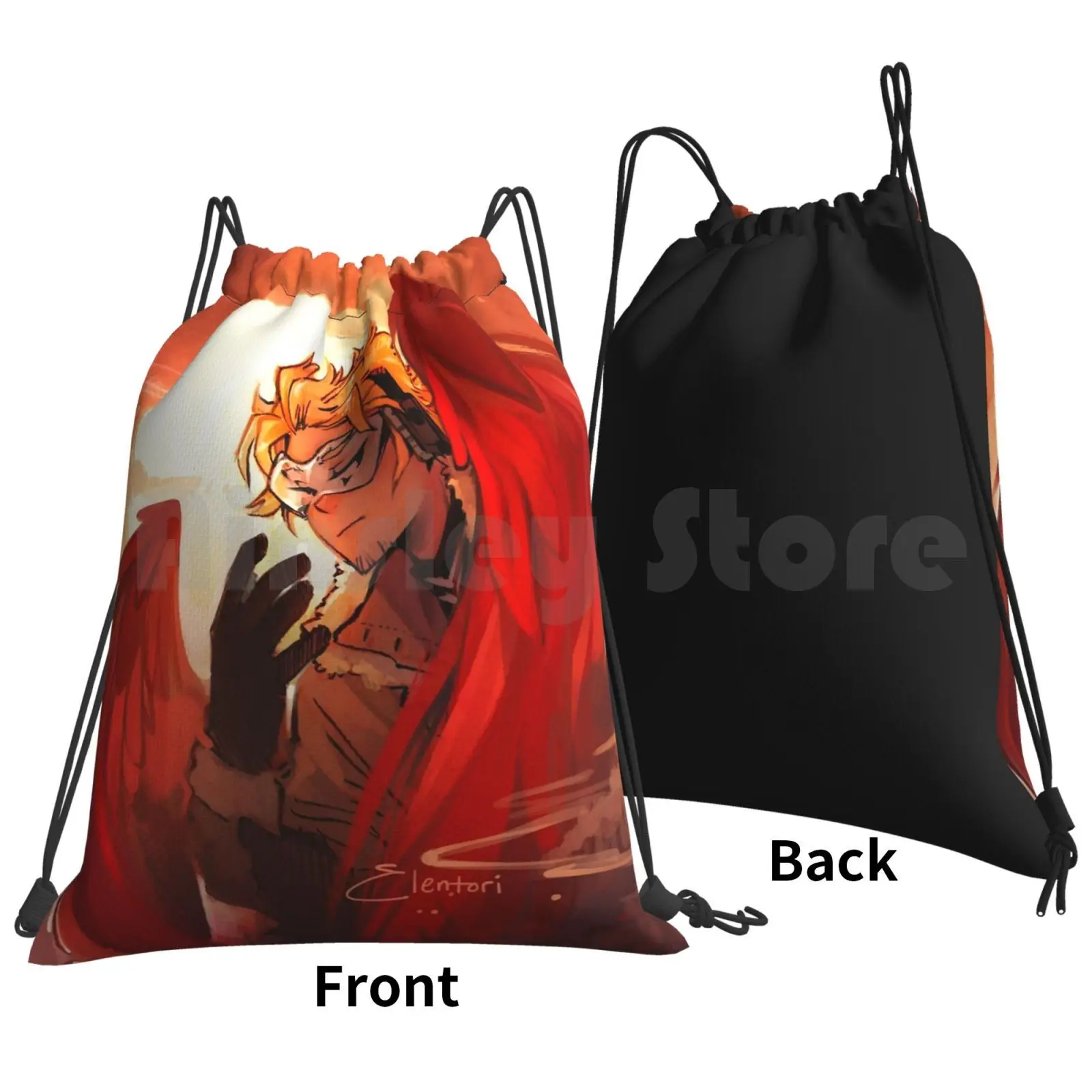 Hawks Backpack Drawstring Bags Gym Bag Waterproof Bnha Hawks