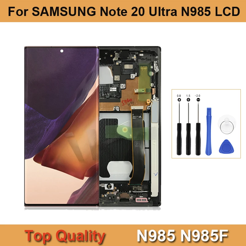 

Super AMOLED LCD Touch Screen Digitizer For Samsung Galaxy Note Ultra 20 N985 Display Assembly With Frame