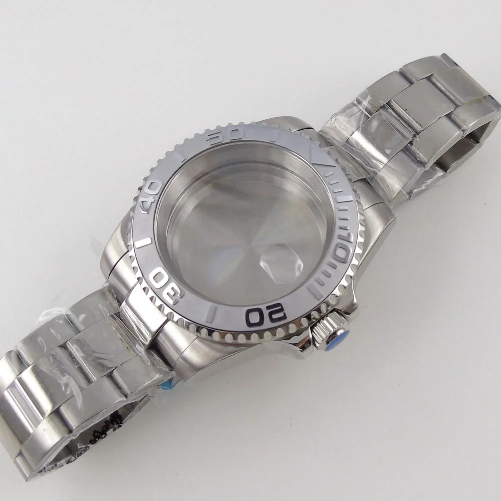 40mm Watch Case Fit NH34 NH35 NH36 NH38 Miyota8215 ETA2836 2824 PT5000 DG2813 20BAR Sapphire Glass 316L Bracelet Ceramic Bezel