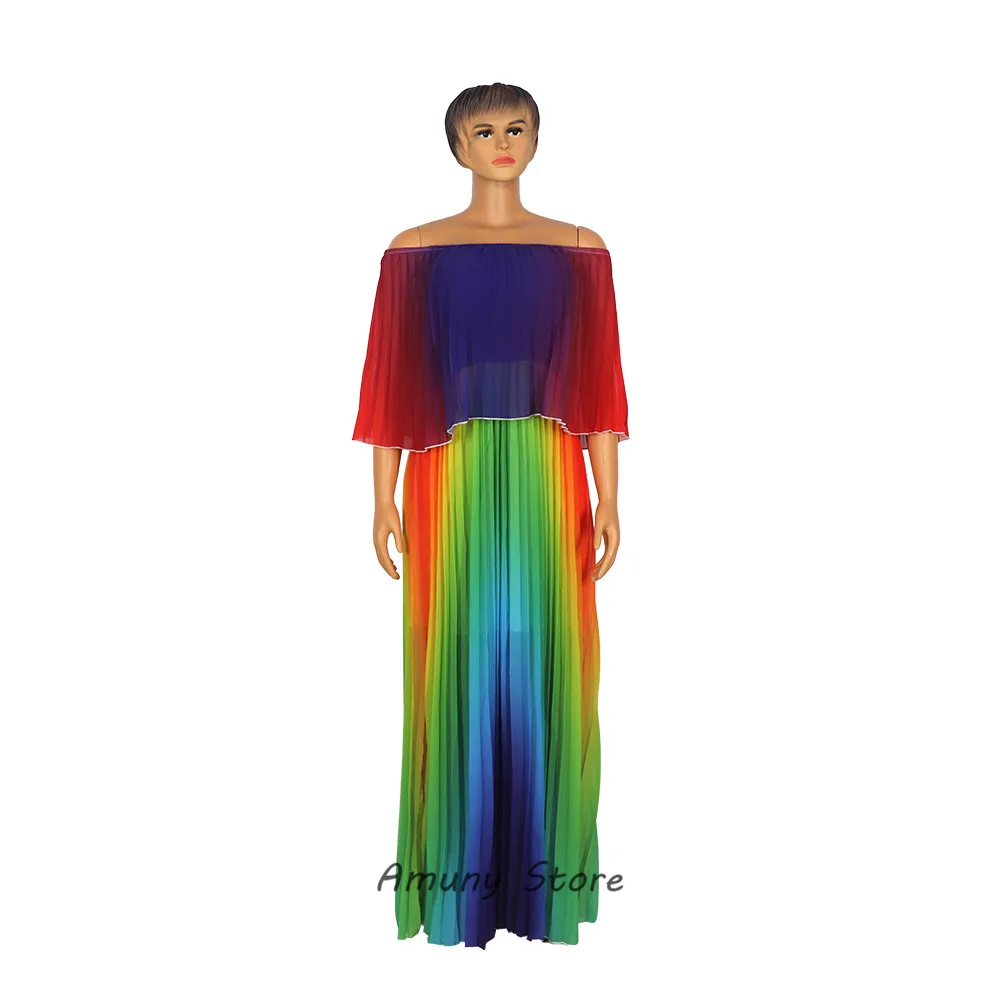 open lace back dress Yellow Lamb Girls Pleated Rainbow Dress main image 0