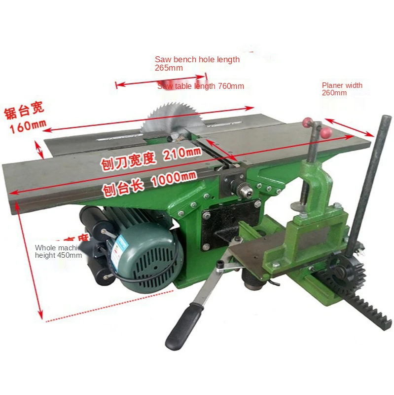 3 In 1 Multifunctionele Houtbewerking Tafel Schaven Kleine Tafel Zag Tafel Boor Body Snijmachine Schaafmachine Elektrische Schaafmachine