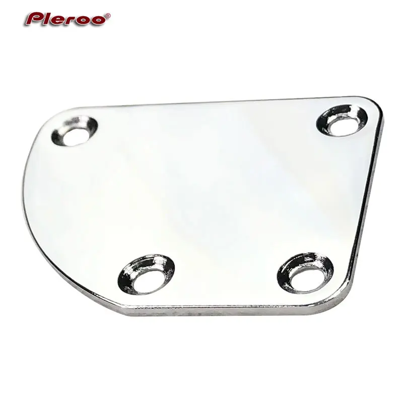 

PlerooNP03 Electric Bass Guitar Neck Plate Unfilled Corner type Neck Joint Plate guitar parts Chrome guitar accessories