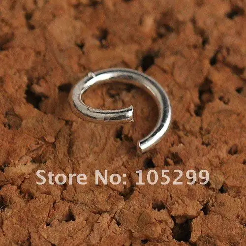 

JEXXI 6MM Size 925 Sterling Silver Jewelry DIY Making Findings 1000 pcs/lot Open Jump Ring Silver Components lINKER