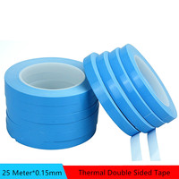 Thermal Tape 25M*0.15mm Insulating Heat Dissipation Tape Double Sided Thermally Conductive Tape For Chip PCB LED Strip Heatsink