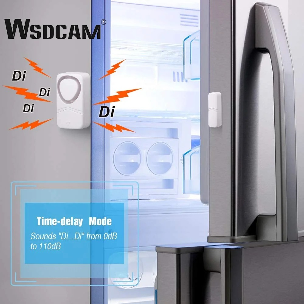 Wsdcam Wireless Door Window Burglar Sensor Alarm 4 Modes Door Open Detectors Freezers Close Reminder Security Protection Alert