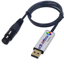 USB do Adapter interfejsu DMX DMX512 komputer sterownik oświetlenia ściemniacz Usb Led Dmx512 interfejs z CD