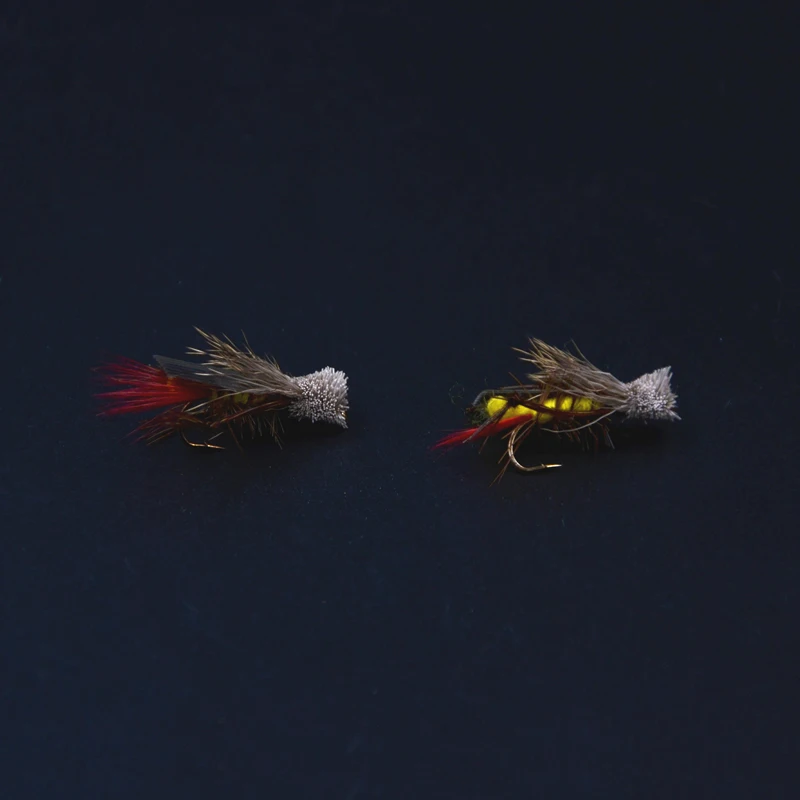 3pcs 10# Dave’s Hopper With Spun Deer Hair Head&Knotted Legs Fly Fishing Lures Imitating Adult Grasshoppers&Orthoptera Species