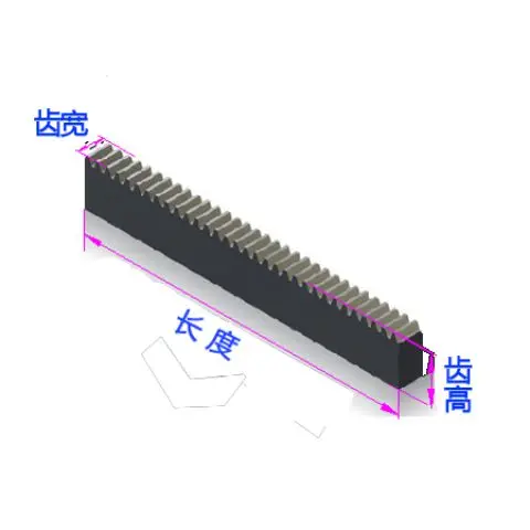 0.5 mod 45# carbon steel rack 0.5 die 45 carbon steel 50 100 150 200 small modulus gear rack guide rail machining any length