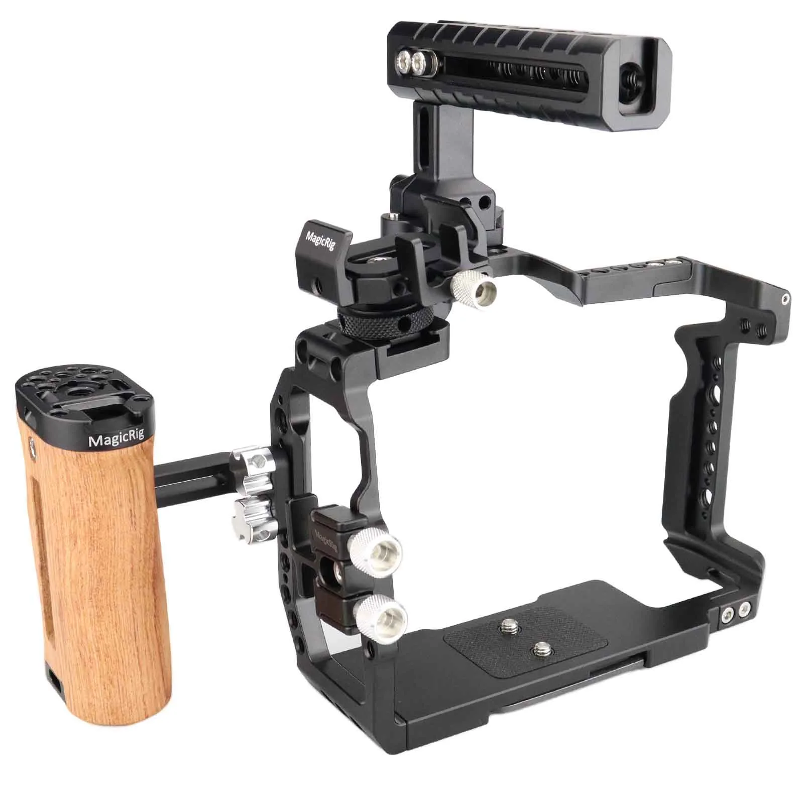 Kit gabbia MAGICRIG per BlackMagic BMPCC 6K Pro, con maniglia superiore NATO, guida NATO, maniglia laterale, supporto SSD, blocco cavo HDMI/USB-C