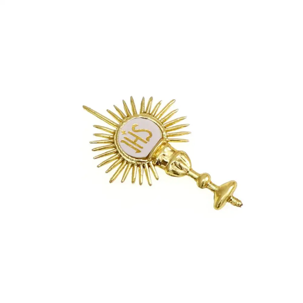Cattolico JHS comunione statua Color oro gesù Hominum recuperatore Home Office decorazione della tavola croce figurina religione regalo