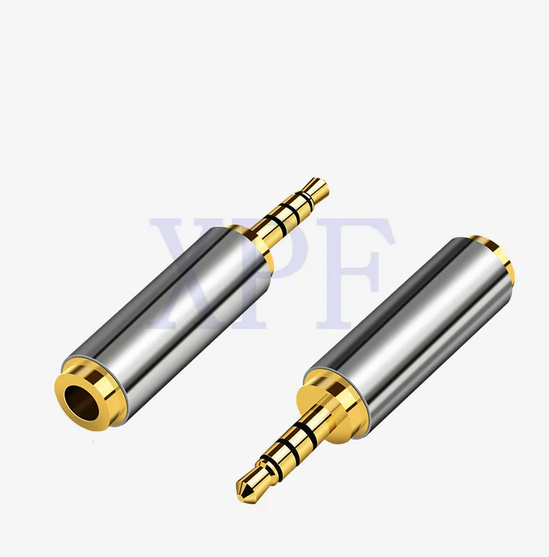 คุณภาพสูง 1 PC ทอง 2.5 มม.ชาย 3.5 มม.อะแดปเตอร์เสียงสเตอริโอปลั๊กแปลงแจ็คหูฟัง