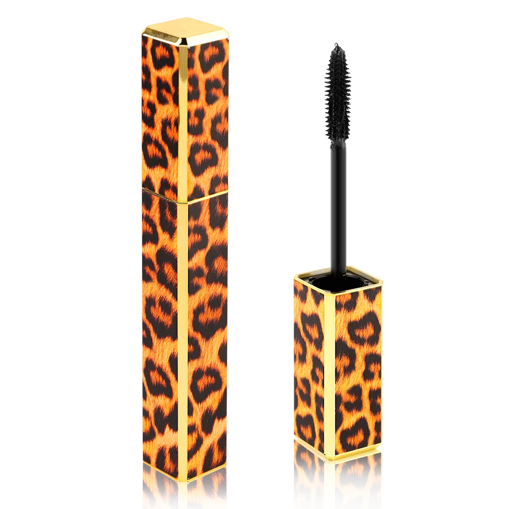 50PCS Private Label Mascara Lengthening Black Lash Eyelash Extension Makeup Long-wearing Leopard Mascara Wholesale Custom Logo