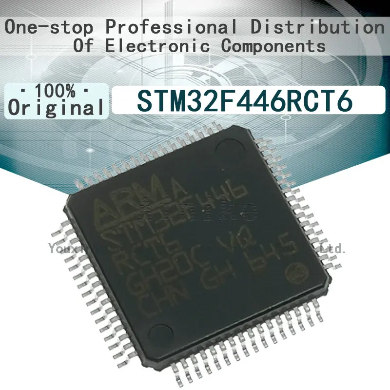 

5/Pcs STM32F446RCT6 New Original SMD LQFP-64 32-bit ARM Microcontroller IC MCU Chip 180MHz 256KB（256K x 8）Flash memory