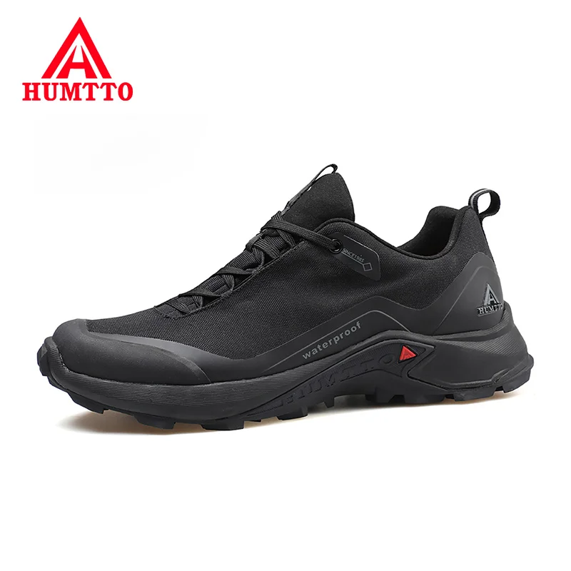 HUMTTO Breathable Outdoor Sneakers Men Casual Shoes Non-slip Brand Spring Fashion Lace-up Black Design Mens Shoe Big Size 39-46