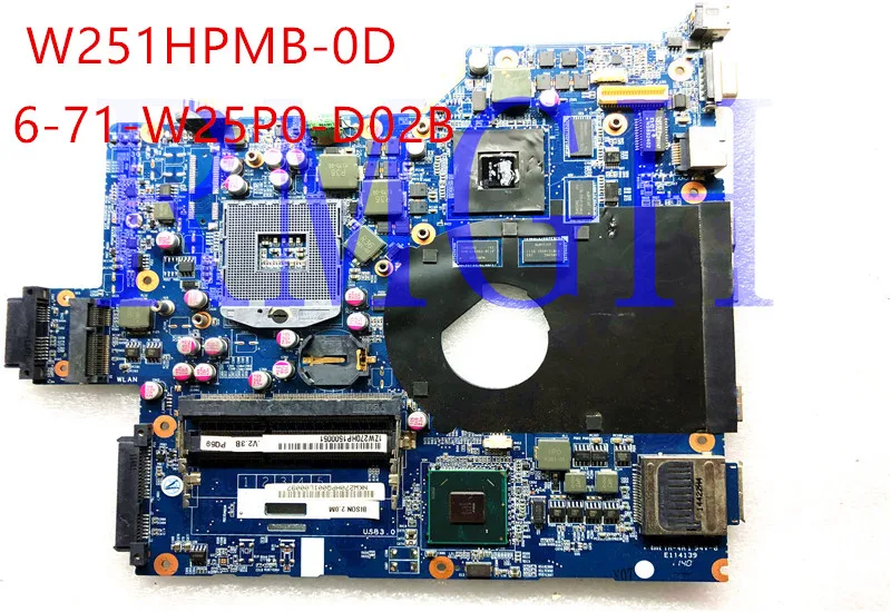 Placa base para ordenador portátil Clevo W251HPMB-0D, alta calidad, 6-71-W25P0-D02B.GP con HM65 N12P-GV2-A1 GPU 100%, funciona bien