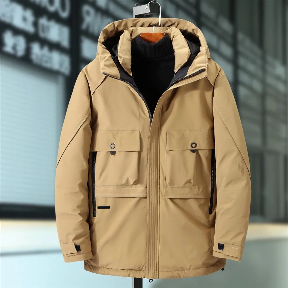 Männer Kleidung Herbst Winter Große Größe 9XL Jacke Mit Kapuze Solide Verdicken Parka Baumwolle Padded Wadded Warm Oberbekleidung Casual Männlichen Mantel