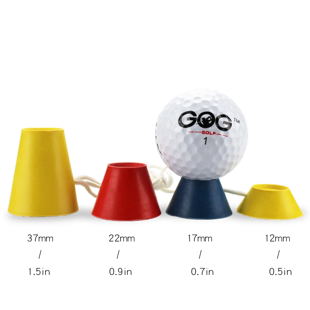 4 In 1 Different Heights Golf Tees Golf Winter Rubber Tee Sports Rope Golf Ball Holder Drop Ship Golf  sit