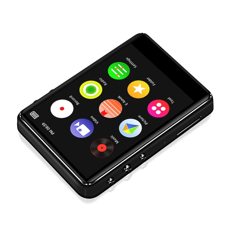 

New Arrivals Bluetooth 5.0 metal MP3 player full touch screen built-in speaker 16G with e-book FM radio recording video playback