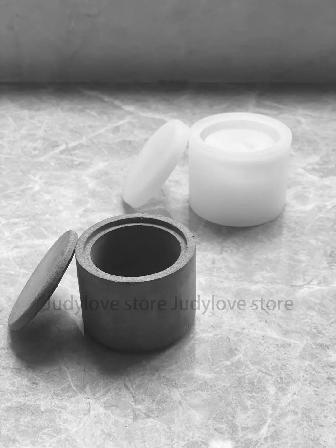 Silicone Plaster Tealight Holder, Concrete Molds for Jar, DIY Epoxy Resin Jewelry, Ring Box, Round Bowl, Candlestick Cement Mold