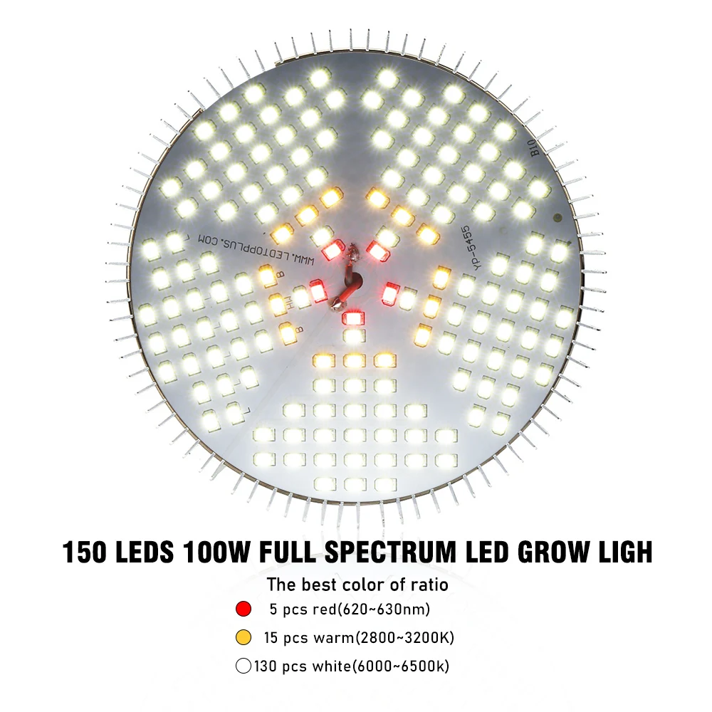 150 LED Plant Grow Light 100W Growing Lamp White Lights Fito Led Bulb for Plants Flowers Garden Vegs Indoor Grow Box E27