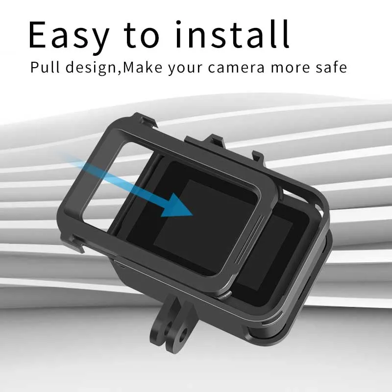 Per Gli Accessori GoPro Hero 8 Telaio di Protezione Caso Videocamera Housing shell Per Hero8 Nero Regalo di un obiettivo della copertura della Macchina Fotografica di Azione